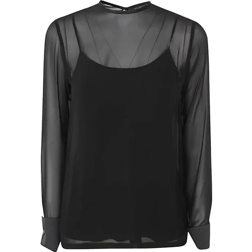 Schwarzer Strano Crew Neck Sweater , Damen, Größe: 3XS - Max Mara - Modalova