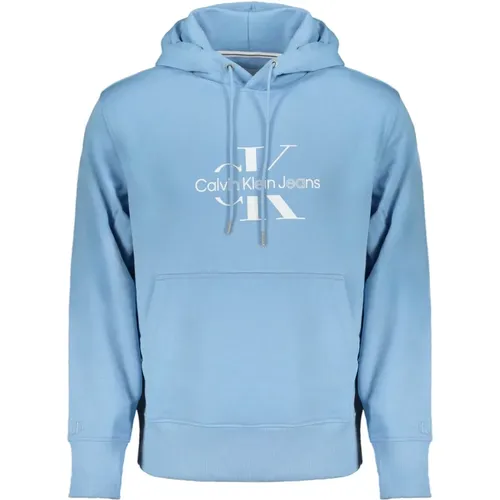 Hoodies, male, , Size: M Hooded Sweatshirt with Central Pocket - Calvin Klein - Modalova