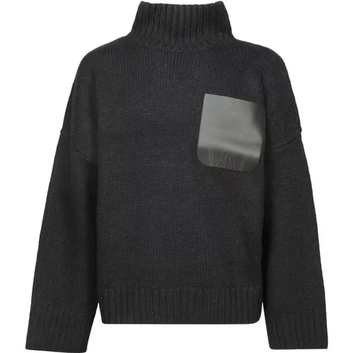 Turtlenecks, male, , Size: S Knit Turtleneck Sweater Aw24 - JW Anderson - Modalova