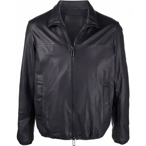 Leather Jackets , Herren, Größe: L - Emporio Armani - Modalova