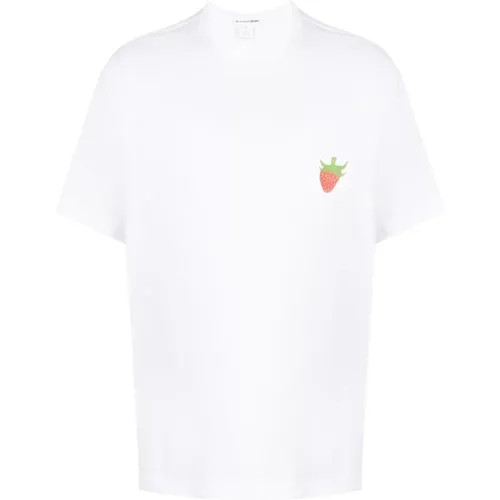 Oversized Strawberry Print T-Shirt , male, Sizes: M, XS, S - Comme des Garçons - Modalova