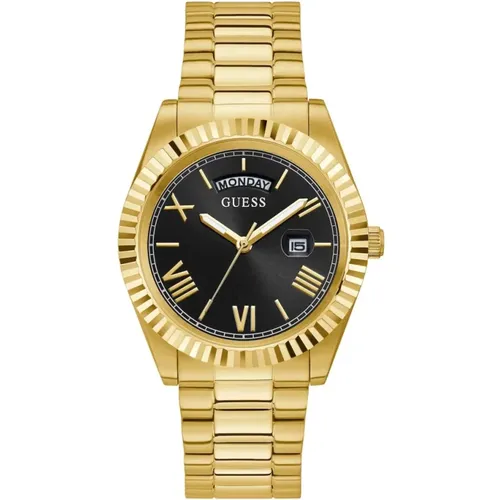 Connoisseur Edelstahl Gold Uhr , Herren, Größe: ONE Size - Guess - Modalova