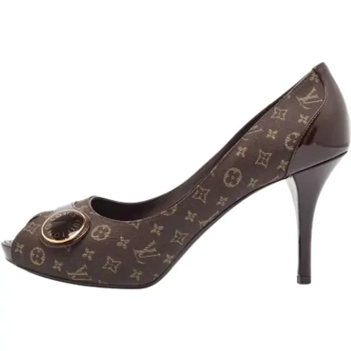 Pre-owned Pumps, female, , Size: 8 1/2 US Pre-owned Canvas heels - Louis Vuitton Vintage - Modalova