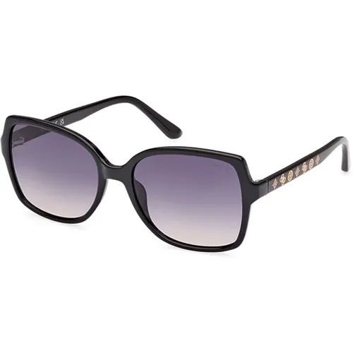 Shiny Sunglasses with Gradient Lens , female, Sizes: 55 MM - Guess - Modalova