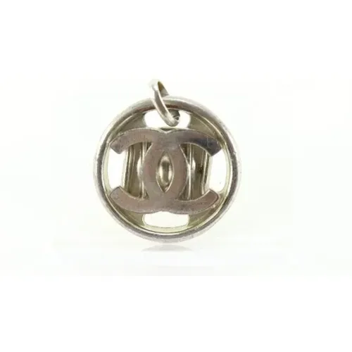 Pre-owned Jewellery, female, , Size: ONE SIZE Silver Silver Necklace with Date Code - Chanel Vintage - Modalova