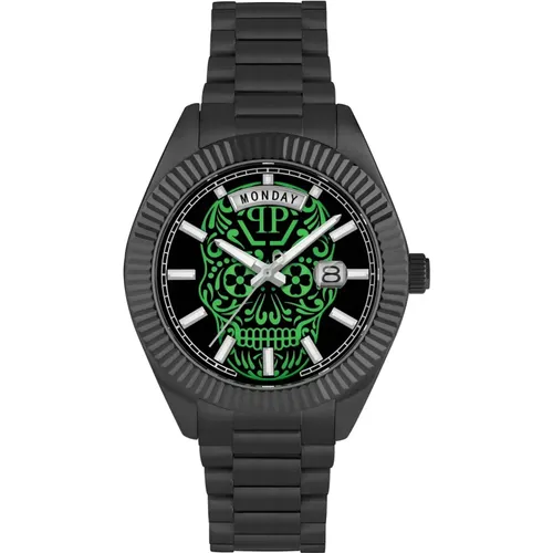 Watches, male, , Size: ONE SIZE Date Superlative Gent Watch - Philipp Plein - Modalova