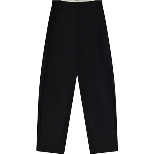 Wool Wide Leg Pants With Pleats , female, Sizes: XS, 2XS - Laneus - Modalova