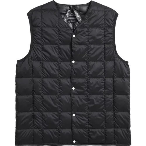 Basic V-neck Buttoned Inner Down Jacket , male, Sizes: 2XL, L, XL, M - Taion - Modalova