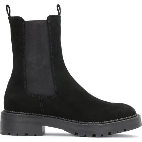 Schwarze Chelsea Slip-On Stiefel , Damen, Größe: 36 EU - Kazar - Modalova