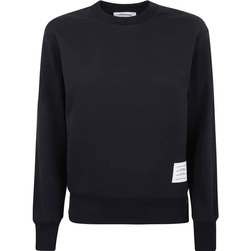 Round-neck Knitwear, female, , Size: XS Classic Striped Sweater - Thom Browne - Modalova