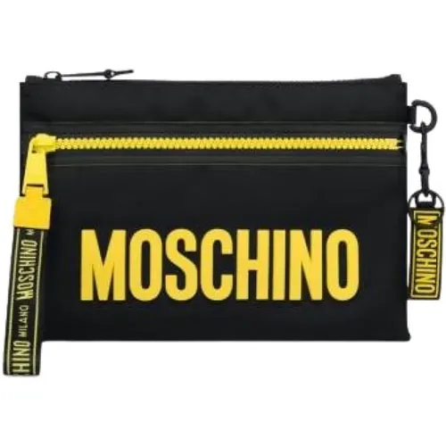 Wallets & Cardholders, male, , Size: ONE SIZE Nylon Wallet/Card Holder - Moschino - Modalova