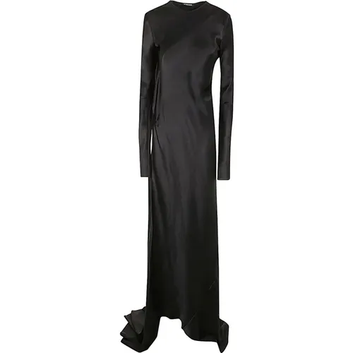 Demy X-Long High Slit Long Sleeve Dress , female, Sizes: M - Ann Demeulemeester - Modalova