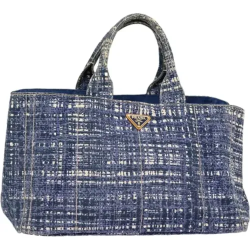 Pre-owned Tote Bags, female, , Size: ONE SIZE Pre-owned Canvas handbags - Prada Vintage - Modalova