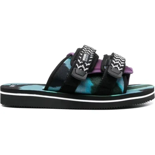 Sliders, unisex, , Size: 3 1/2 US Moto MNS BLK Sandals - Suicoke - Modalova