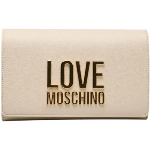 Cross Body Bags, female, , Size: ONE SIZE Chain Crossbody Bag with Logo Front - Love Moschino - Modalova