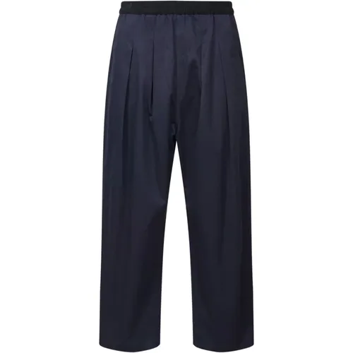 Dunkelblaue Stylische Hose - Maison Margiela - Modalova