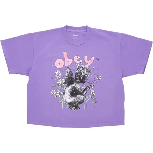 T-Shirts, female, , Size: M Flower Garden Fairy Crop Tee - Obey - Modalova