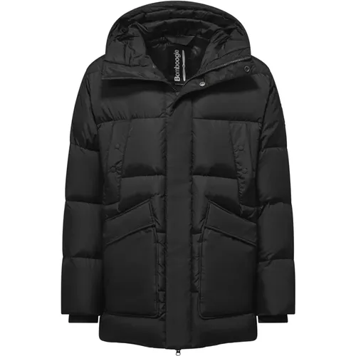 Down Jackets, male, , Size: S Multi-pocket Down Jacket with Large Hood - BomBoogie - Modalova