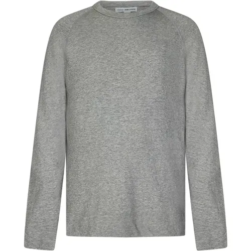 Melange Grey Cotton Sweater , male, Sizes: M, XL, L - James Perse - Modalova