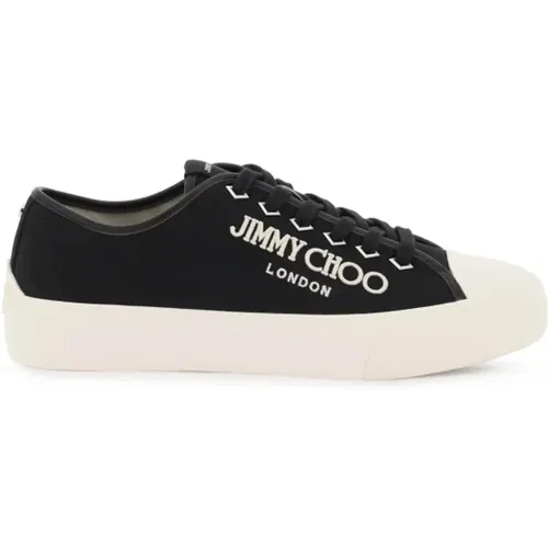 Palma M Leinwand-Sneakers mit Besticktem Logo , Herren, Größe: 44 EU - Jimmy Choo - Modalova