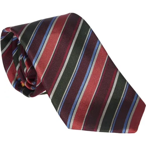 Ties, male, , Size: ONE SIZE Striped Silk Tie Polka Dot - PS By Paul Smith - Modalova