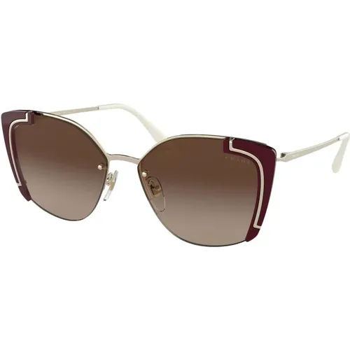Stilvolle Aviator Sonnenbrille für Frauen , Damen, Größe: 64 MM - Prada - Modalova