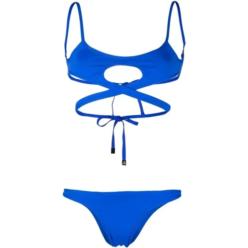 Kobaltblaues Cut-Out Bikini , Damen, Größe: XS - The Attico - Modalova