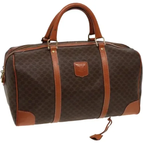 Pre-owned Weekend Bags, male, , Size: ONE SIZE Pre-owned Leather travel-bags - Celine Vintage - Modalova