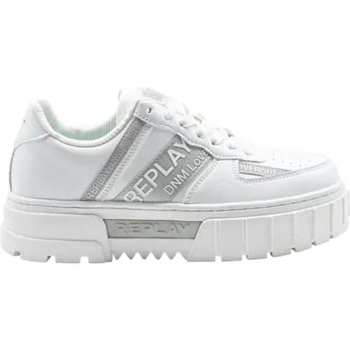 Stylish Disco Shield Sneakers for Women , female, Sizes: 5 UK, 8 UK, 7 UK - Replay - Modalova