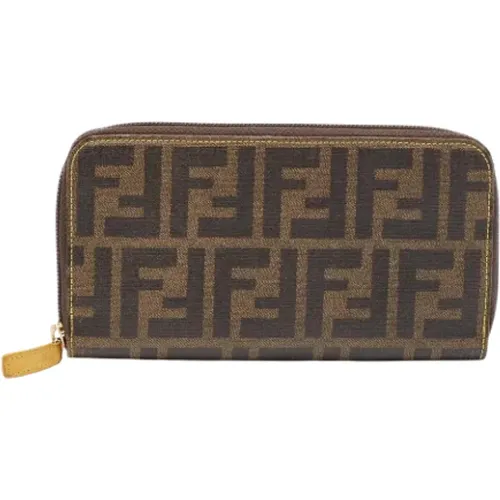 Pre-owned Wallets, female, , Size: ONE SIZE Pre-owned Coated canvas wallets - Fendi Vintage - Modalova