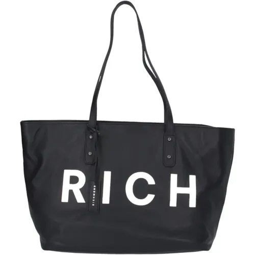 Shoulder Shopping Bag with Front Logo , female, Sizes: ONE SIZE - John Richmond - Modalova