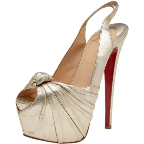 Pre-owned Leather sandals , female, Sizes: 4 UK - Christian Louboutin Pre-owned - Modalova