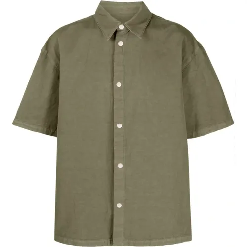 Canvas Short Sleeve Casual Shirt , male, Sizes: S, M, L - Heron Preston - Modalova