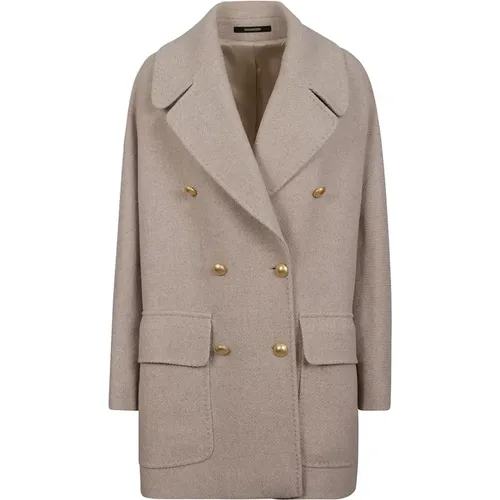 Double-Breasted Peacoat , female, Sizes: S, XS - Tagliatore - Modalova