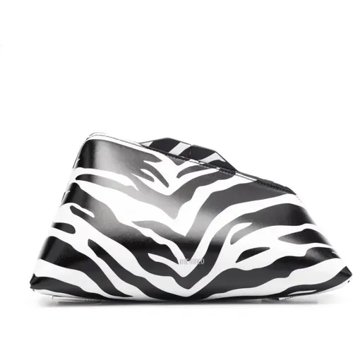 Zebra Print Envelope Bag , female, Sizes: ONE SIZE - The Attico - Modalova