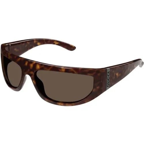 Havana Sunglasses Gg1574S 002 , male, Sizes: 64 MM - Gucci - Modalova