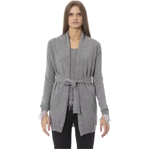 Feder-Gürtel-Strickjacke Trend Nw1183P , Damen, Größe: M - Baldinini - Modalova