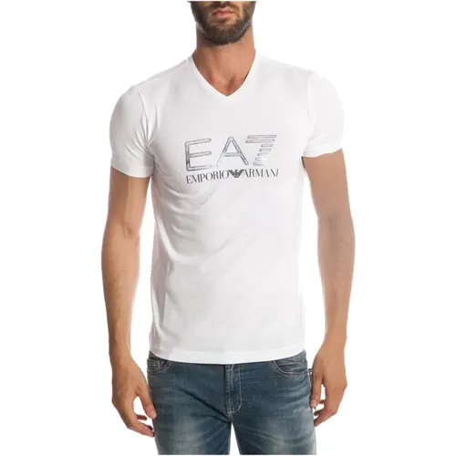 Casual Logo T-Shirt , Herren, Größe: L - Emporio Armani EA7 - Modalova
