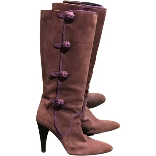 Pre-owned Suede boots , female, Sizes: 4 UK - Celine Vintage - Modalova