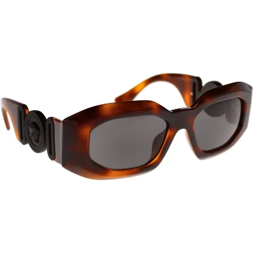 Ikonoische Sonnenbrille mit einheitlichen Gläsern , unisex, Größe: 53 MM - Versace - Modalova