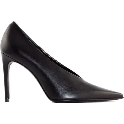 Schwarze Lederpumps Spitz 10cm Absatz , Damen, Größe: 36 EU - Guglielmo Rotta - Modalova