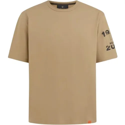 Khaki Centenary Sleeve Logo T-Shirt , male, Sizes: S, L, M - Belstaff - Modalova