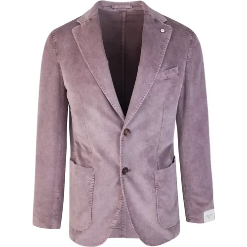 Blazers, male, , Size: L Velvet Ribbed Jacket - Lubiam - Modalova