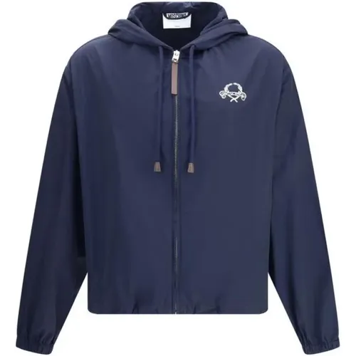 Rain Jackets, male, , Size: M Urban Waterproof Hooded Jacket - Moschino - Modalova