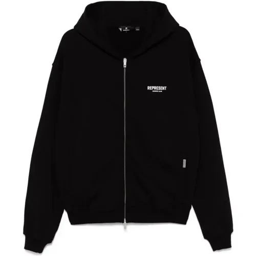 Zip-throughs, male, , Size: XS Zip Hoodie Sweaters - Represent - Modalova