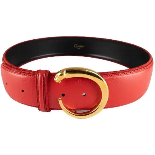 Pre-owned Belts, female, , Size: ONE SIZE Pre-owned Leather belts - Cartier Vintage - Modalova