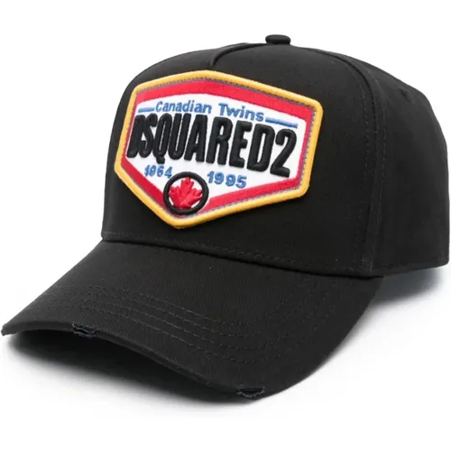 Caps, male, , Size: ONE SIZE Logo Patch Baseball Cap - Dsquared2 - Modalova