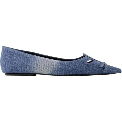 Ballerinas, female, , Size: 5 US Cotton Ballerinas Slip-On Shoes - Marc Jacobs - Modalova