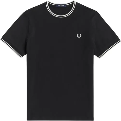 Klassisches T-Shirt mit doppeltem Streifen - Fred Perry - Modalova