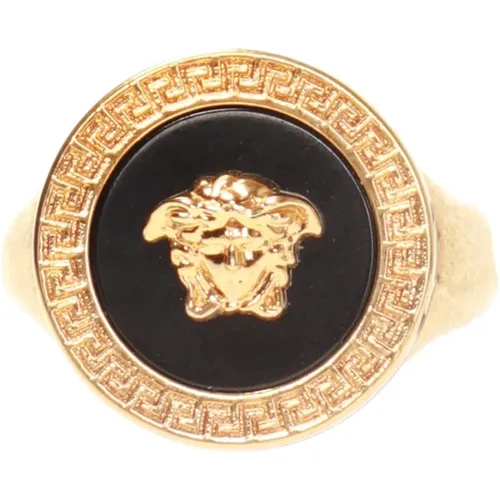 Rings, male, , Size: 58 MM Medusa head ring - Versace - Modalova